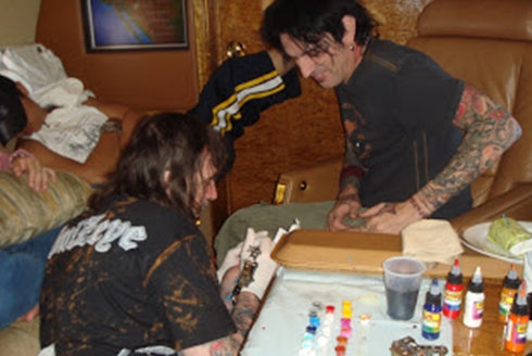 Mario Barth Tattoos Tommy Lee on Private Jet