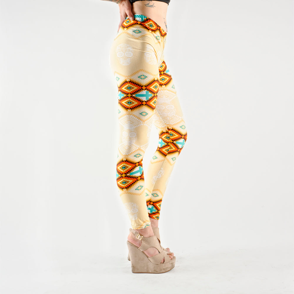 Aztec Leggings Gelb