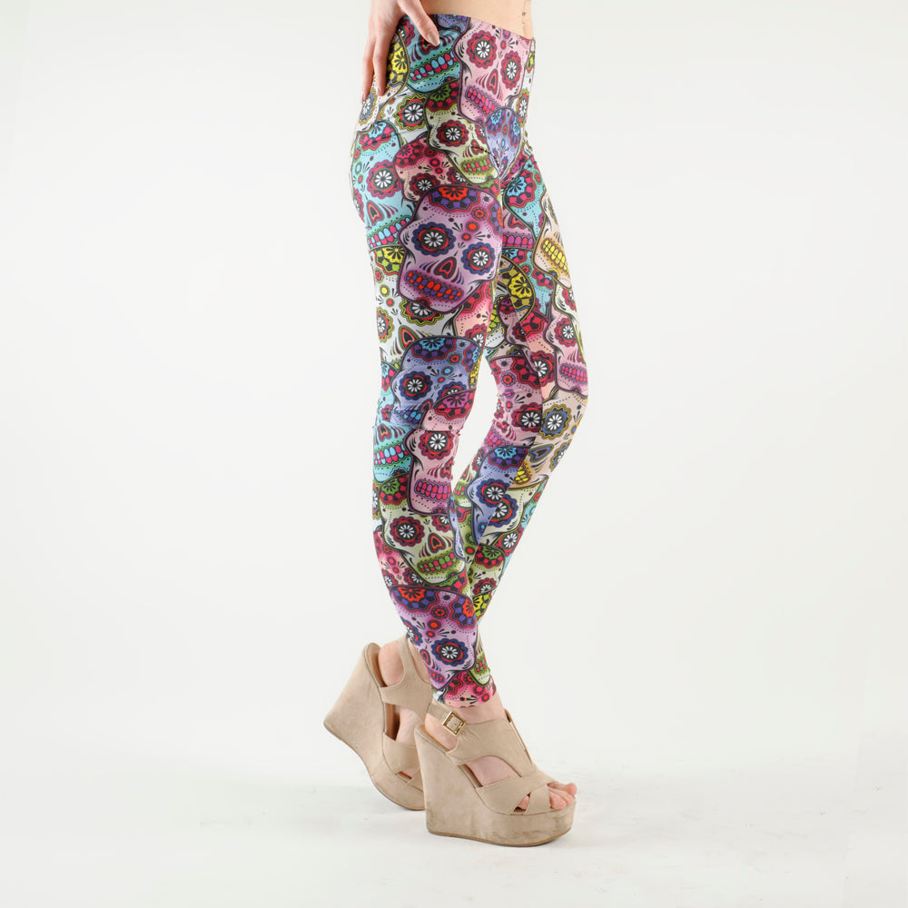 Sugar Skull Leggings Mixed