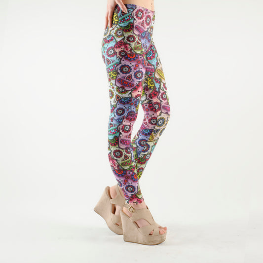 Sugar Skull Leggings Mixed